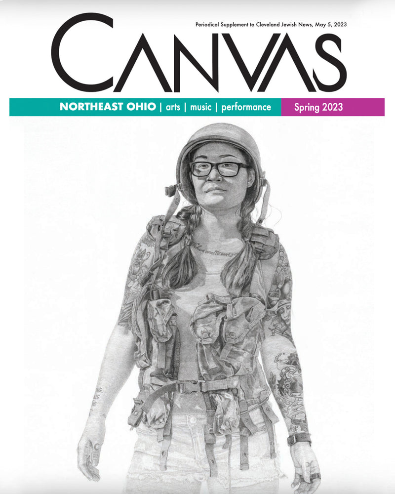Leigh Brooklyn's Graphite drawing of Wanida on the Cover of Canvas Magazine
