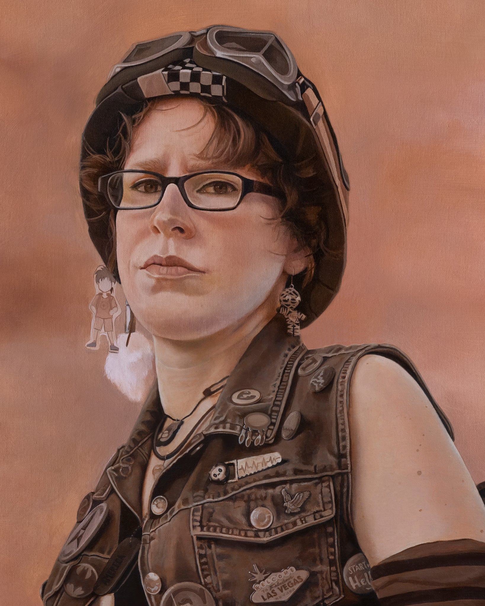 Leigh Brooklyn American Portrait Painting Original Detail 1